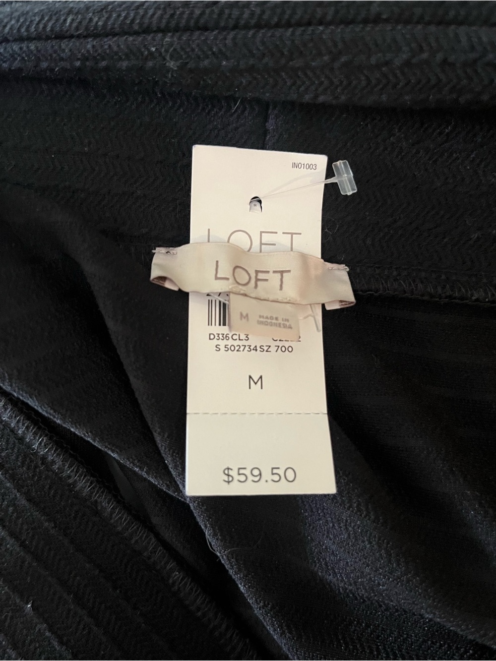 LOFT Black Ribbed Wrap Skirt - Picture 3 of 4